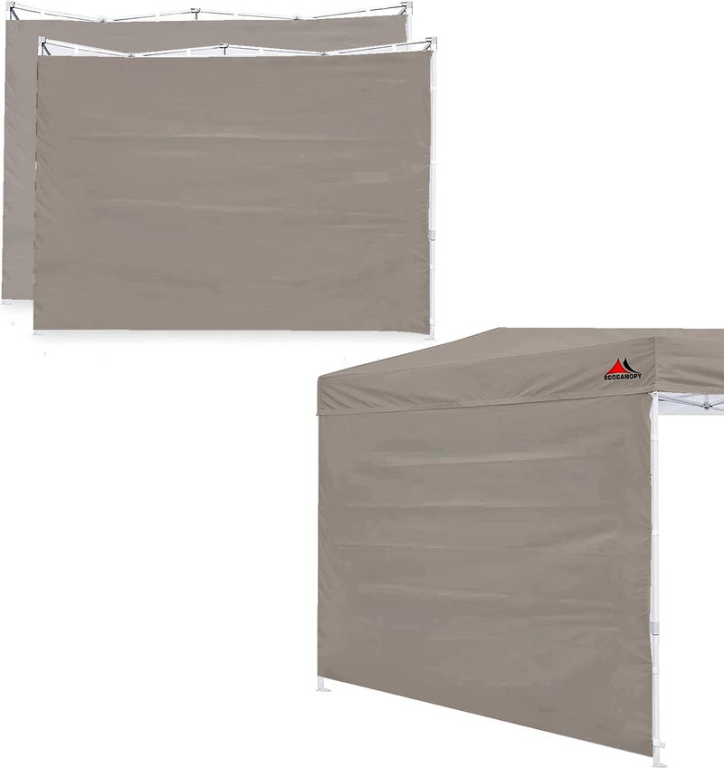SCOCANOPY SunWall for 10x10 Pop Up Canopy Frame, 3 Pack SideWall Only (10X10, Khaki) - Image 1